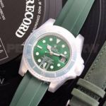 Replica Rolex Submariner Green Dial Green Rubber Strap 40mm 8215 Automatic Movement With Watch 